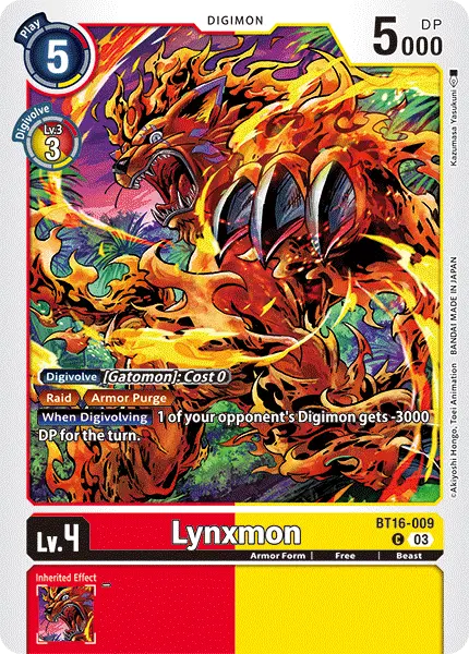 Digimon TCG Card BT16-009 Lynxmon