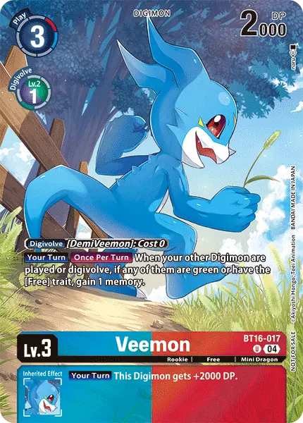 Digimon TCG Card 'BT16-017_P1' 'Veemon'