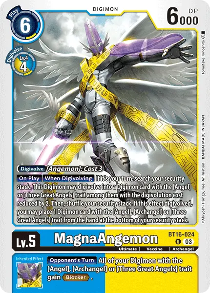 Digimon TCG Card BT16-024 MagnaAngemon