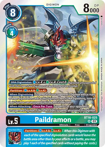 Digimon TCG Card 'BT16-025' 'Paildramon'