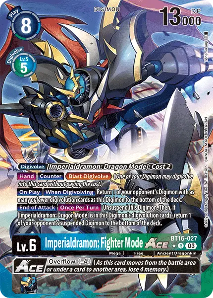 Digimon TCG Card 'BT16-027_P1' 'Imperialdramon: Fighter Mode'