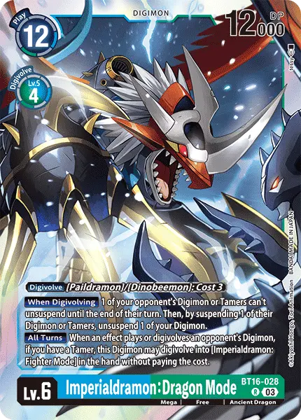 Deck Imperialdramon with preview of card BT16-028