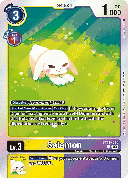 Digimon TCG Card 'BT16-030' 'Salamon'