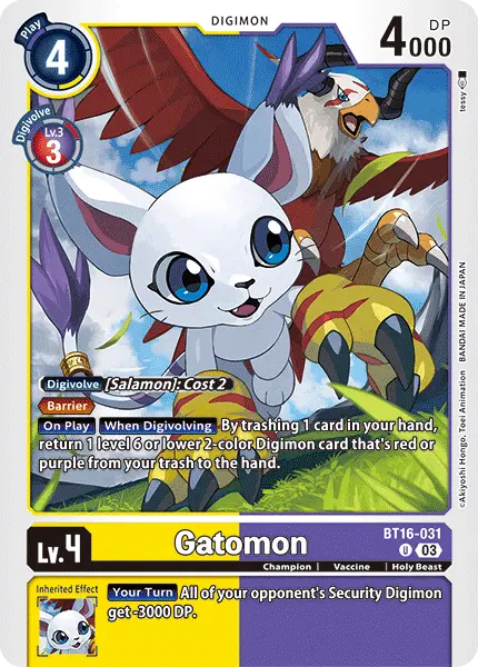Digimon TCG Card 'BT16-031' 'Gatomon'