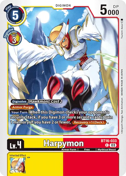 Digimon TCG Card 'BT16-033' 'Harpymon'
