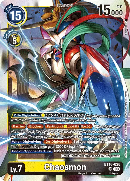 Digimon TCG Card BT16-036 Chaosmon
