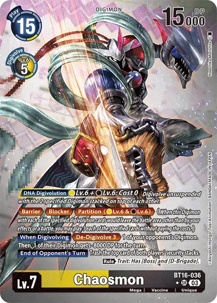 Digimon TCG Card 'BT16-036_P1' 'Chaosmon'