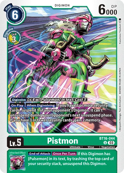 Digimon TCG Card BT16-044 Pistmon