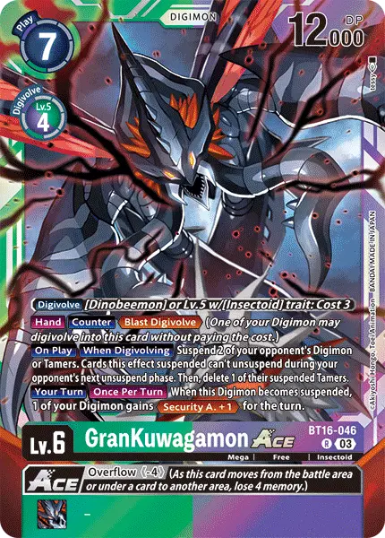 Digimon TCG Card BT16-046 GranKuwagamon