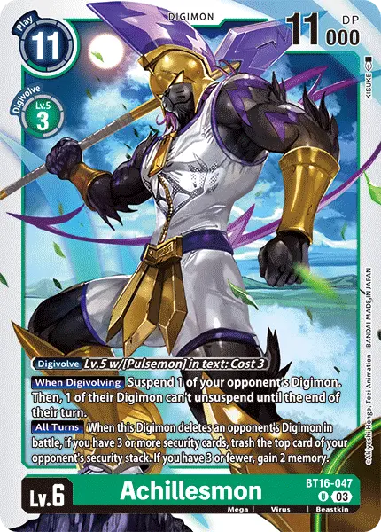 Digimon TCG Card 'BT16-047' 'Achillesmon'