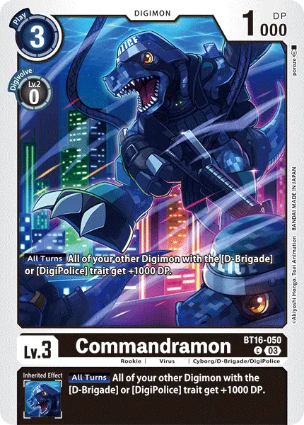 Digimon TCG Card BT16-050 Commandramon