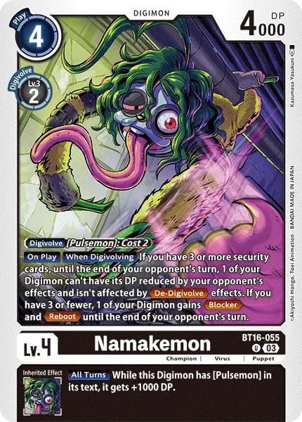 Digimon TCG Card BT16-055 Namakemon