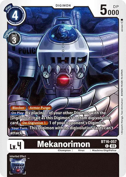 Digimon TCG Card BT16-057 Mekanorimon