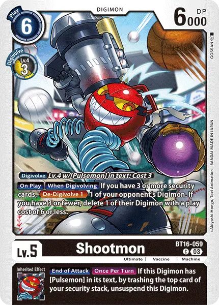Digimon TCG Card 'BT16-059' 'Shootmon'