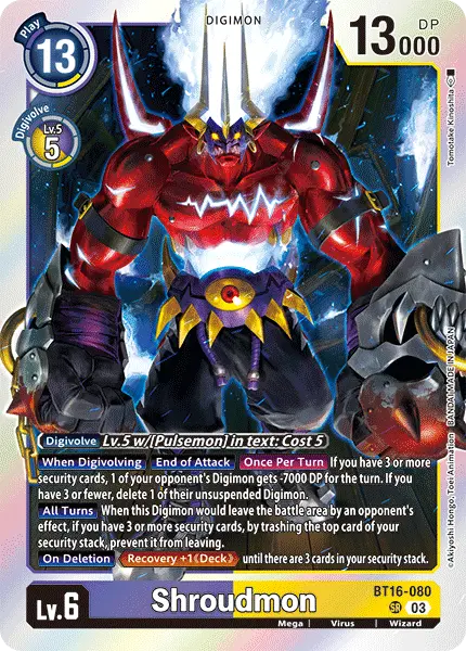 Digimon TCG Card BT16-080 Shroudmon