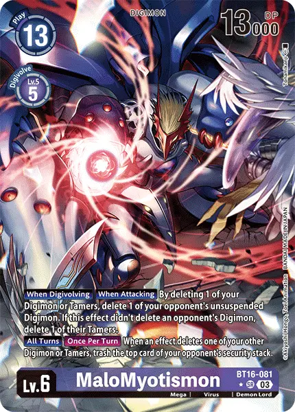 Digimon TCG Card 'BT16-081_P1' 'MaloMyotismon'