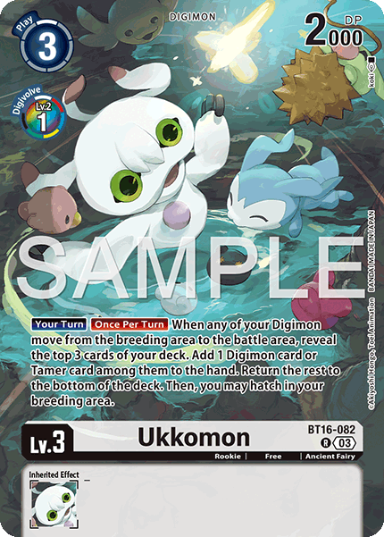 Digimon TCG Card 'BT16-082_P5' 'Ukkomon'
