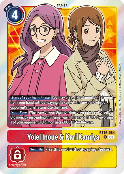 Digimon TCG Card 'BT16-084' 'Yolei Inoue & Kari Kamiya'