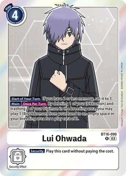 Digimon TCG Card BT16-090 Lui Ohwada