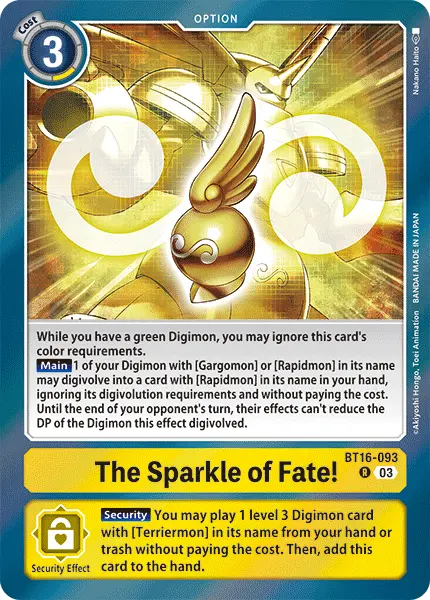 Digimon TCG Card BT16-093 The Sparkle of Destiny!