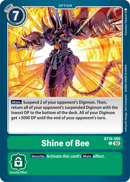 Digimon TCG Card BT16-095 Shine of Bee