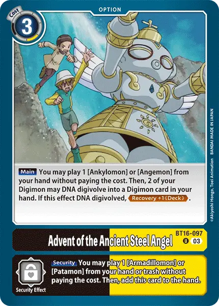 Digimon TCG Card BT16-097 Ancient Angel of Steel