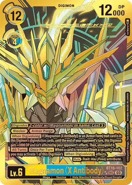 Digimon TCG Card BT16-102_P2 Magnamon (X Antibody)