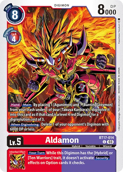 Digimon TCG Card 'BT17-014' 'Aldamon'