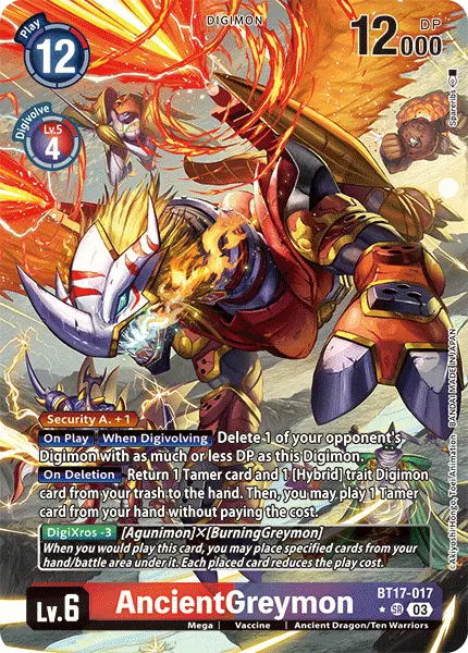 Digimon TCG Card BT17-017_P1 AncientGreymon