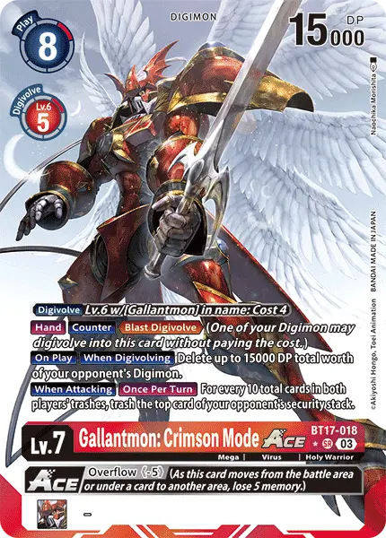 Digimon TCG Card 'BT17-018_P1' 'Gallantmon: Crimson Mode'