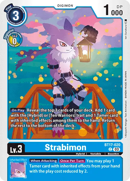 Digimon TCG Card 'BT17-020' 'Strabimon'