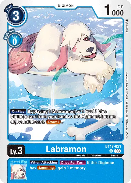 Digimon TCG Card BT17-021 Labramon