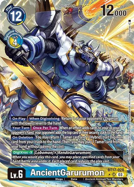 Digimon TCG Card 'BT17-028_P1' 'AncientGarurumon'