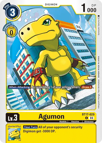 Digimon TCG Card BT17-029 Agumon