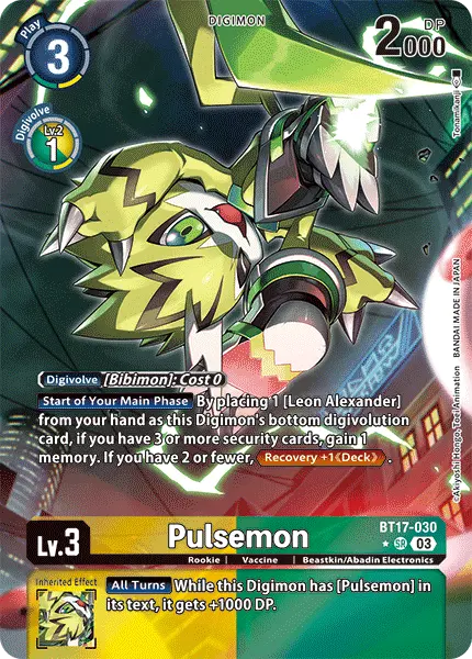 Digimon TCG Card BT17-030_P1 Pulsemon