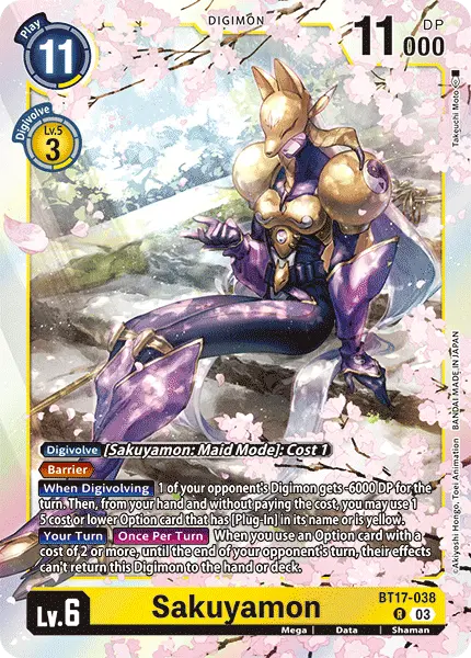 Digimon TCG Card BT17-038 Sakuyamon