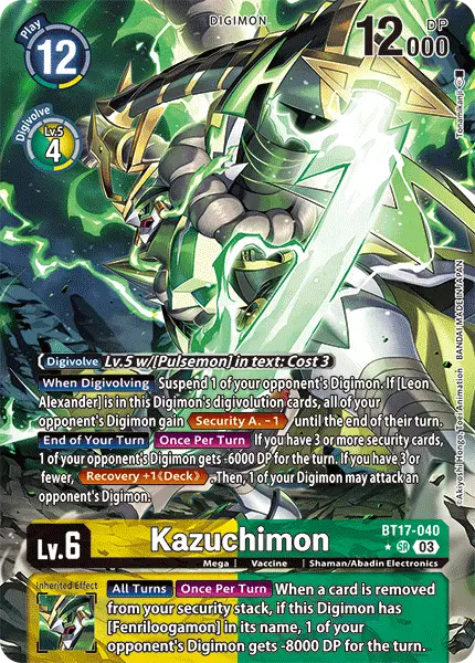 Digimon TCG Card 'BT17-040_P1' 'Kazuchimon'