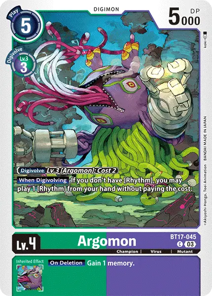 Digimon TCG Card 'BT17-045' 'Argomon'