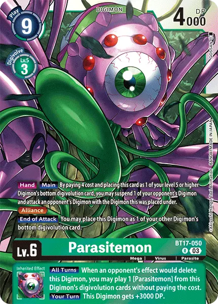 Digimon TCG Card BT17-050 Parasitemon