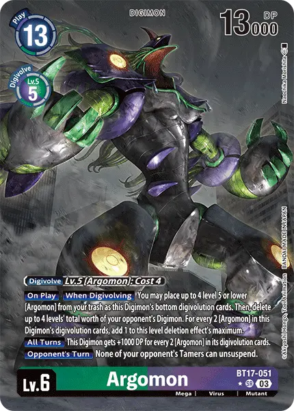 Digimon TCG Card 'BT17-051_P1' 'Argomon'