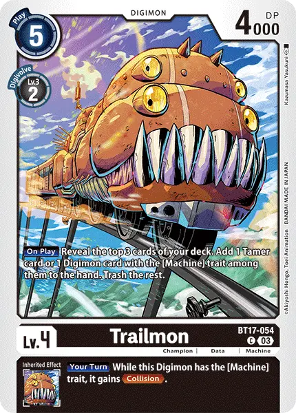 Digimon TCG Card BT17-054 Trailmon