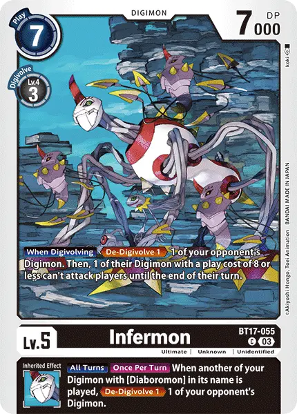 Digimon TCG Card 'BT17-055' 'Infermon'