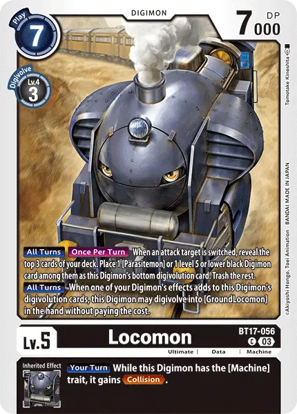 Digimon TCG Card 'BT17-056' 'Locomon'