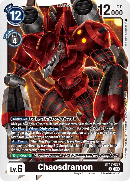 Digimon TCG Card BT17-057 Chaosdramon