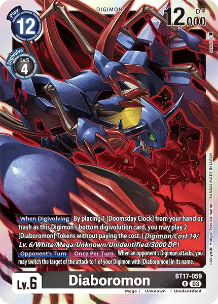 Deck BT17 Diaboromon with preview of card BT17-059