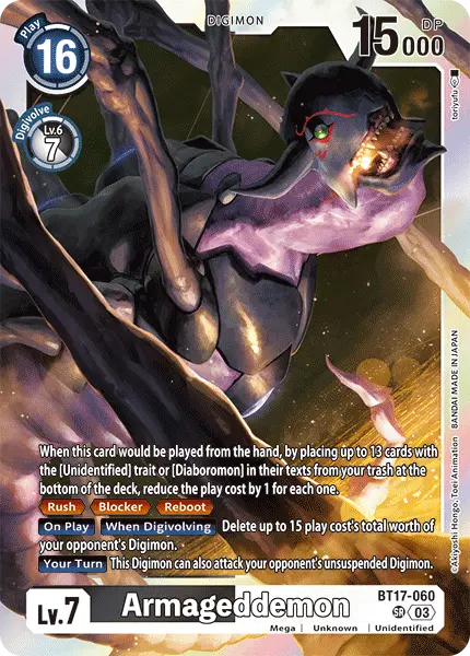 Digimon TCG Card BT17-060 Armageddemon