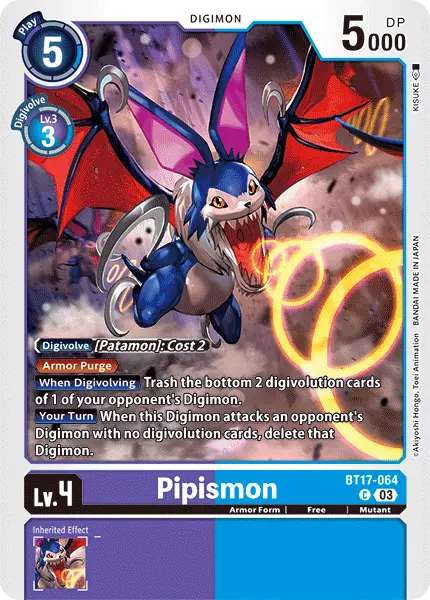 Digimon TCG Card 'BT17-064' 'Pipismon'