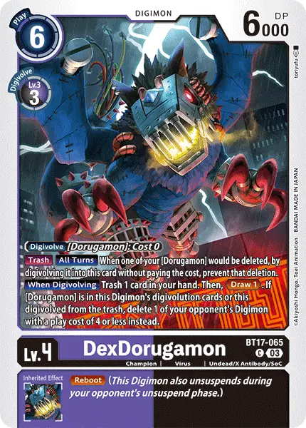 Digimon TCG Card 'BT17-065' 'DexDorugamon'