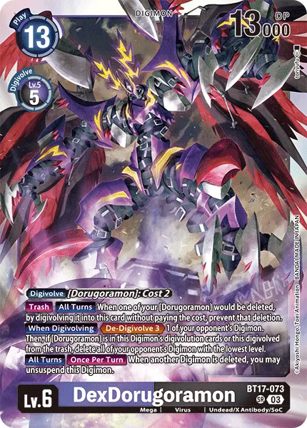 Digimon TCG Card BT17-073 DexDorugoramon