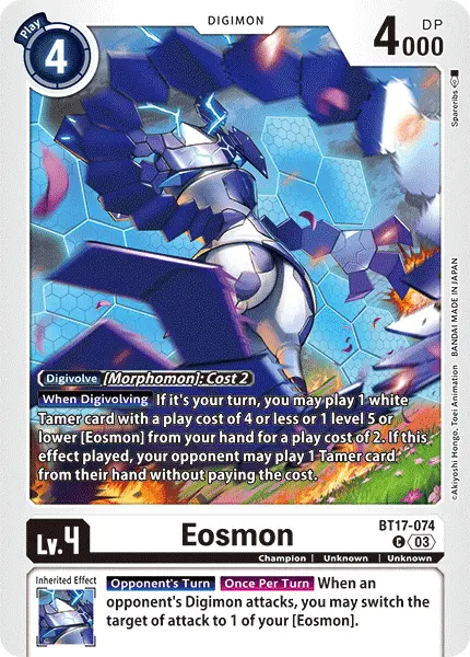 Digimon TCG Card BT17-074 Eosmon